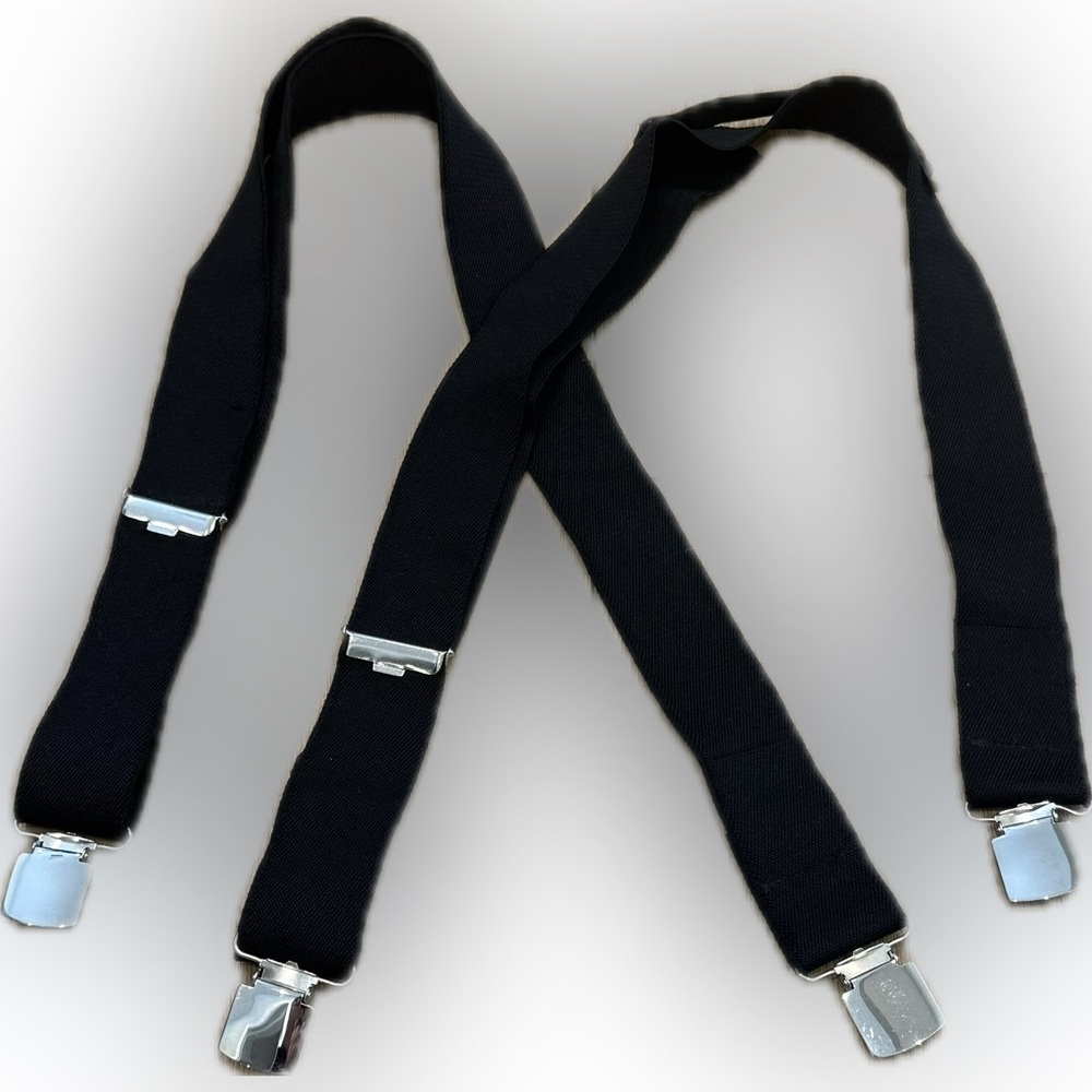 Lowe Alpine Black Elastic Suspenders Adjustable Unisex